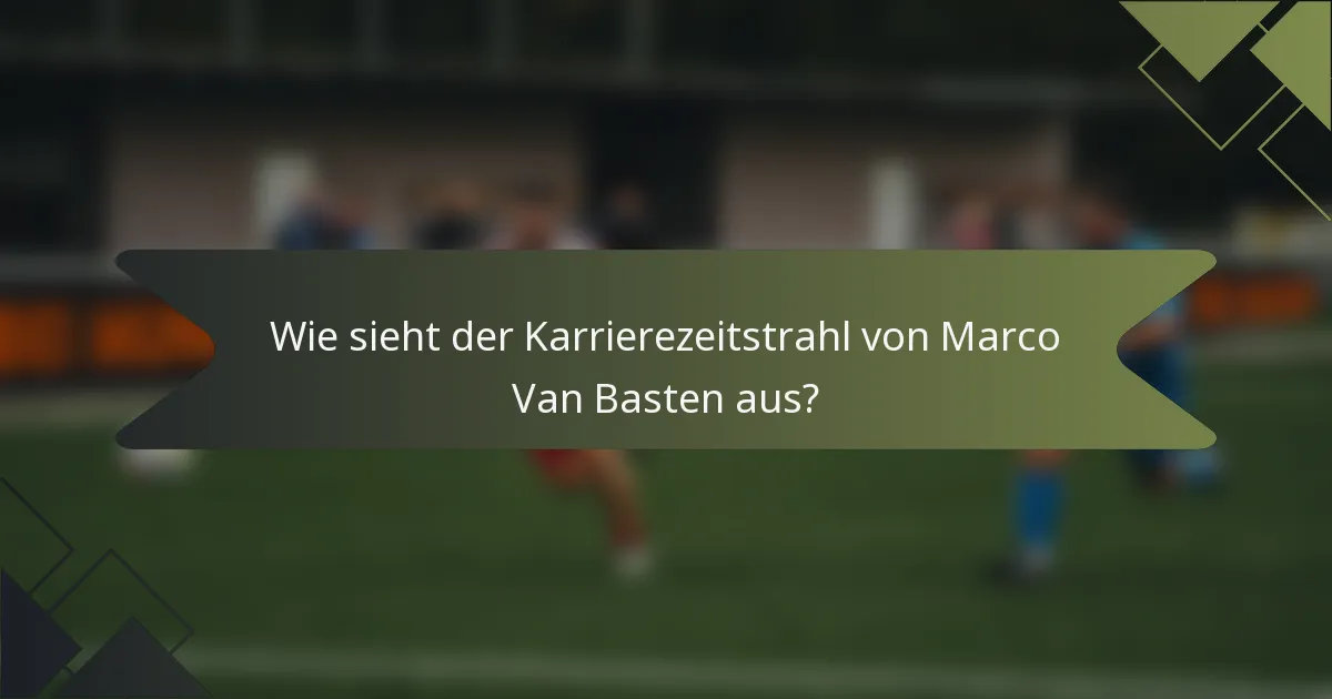 Wie sieht der Karrierezeitstrahl von Marco Van Basten aus?