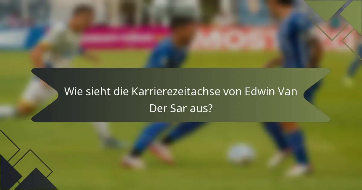 Wie sieht die Karrierezeitachse von Edwin Van Der Sar aus?
